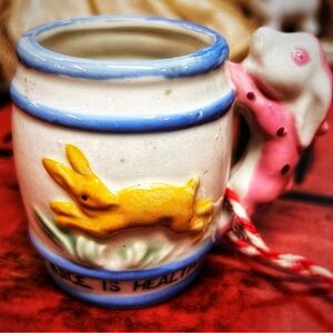 Rare Vintage 50s Palmar Japan Juice Rabbit Mug